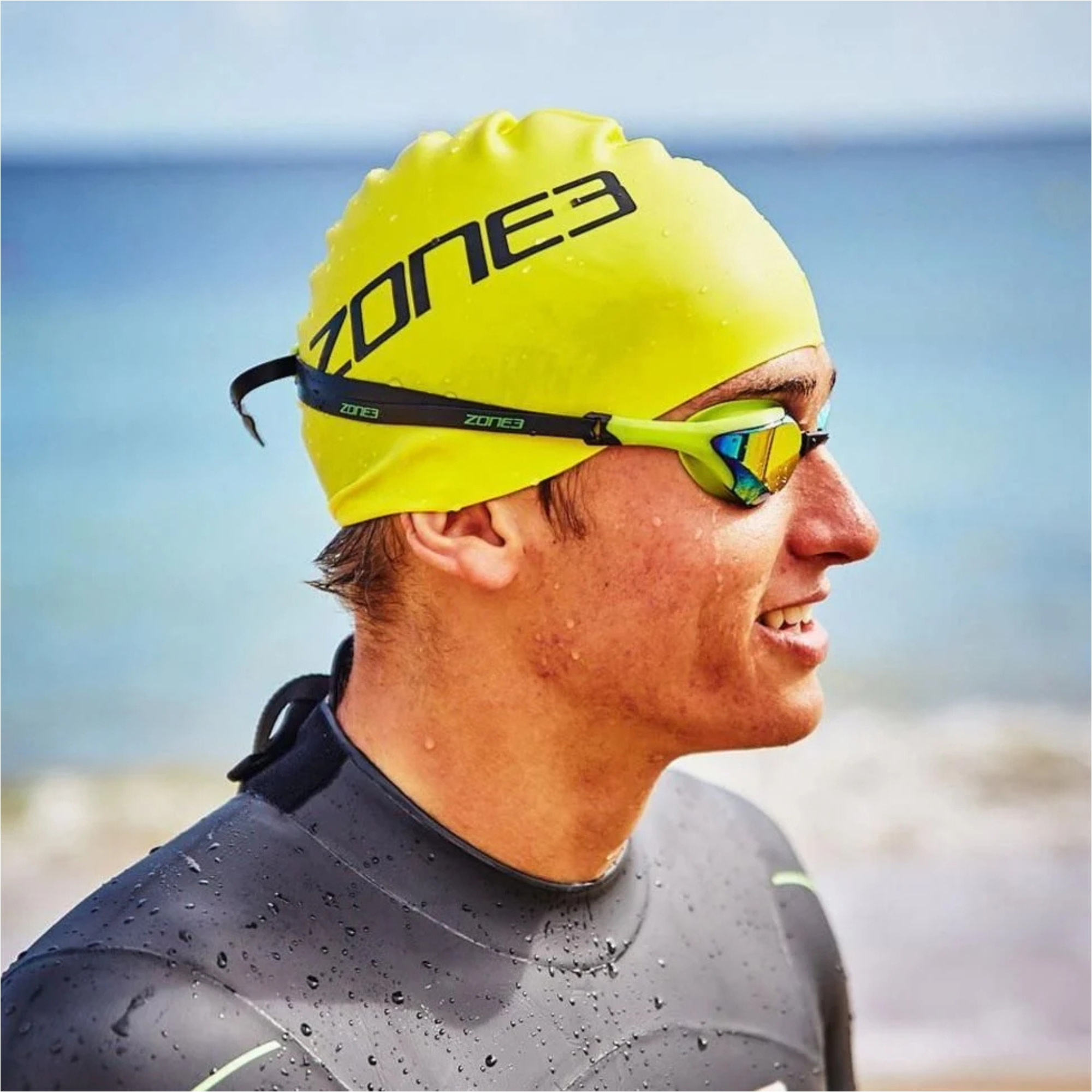 2026 ZONE3 Cuffia Da Nuoto In Silicone SA24SCAP - Yellow